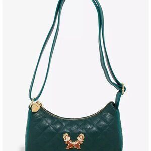 Disney "Chip & Dale" Forest Green Quilted Shoulder Bag *NWT*